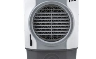 Climatizador evaporativo industrial portátil para resfriamento e ventilação de ambientes amplos